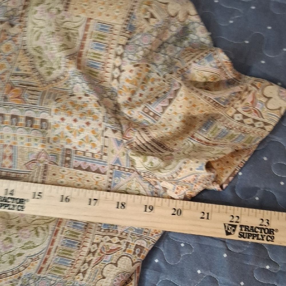Adrianna Papell 100% Silk Multicolor Patterned Button Down Shirt size 10 - Picture 4 of 5